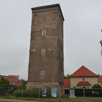 Wasserturm in der Jahnstraße in Wolfen (Stadt Bitterfeld-Wolfen) im Landkreis Anhalt-Bitterfeld